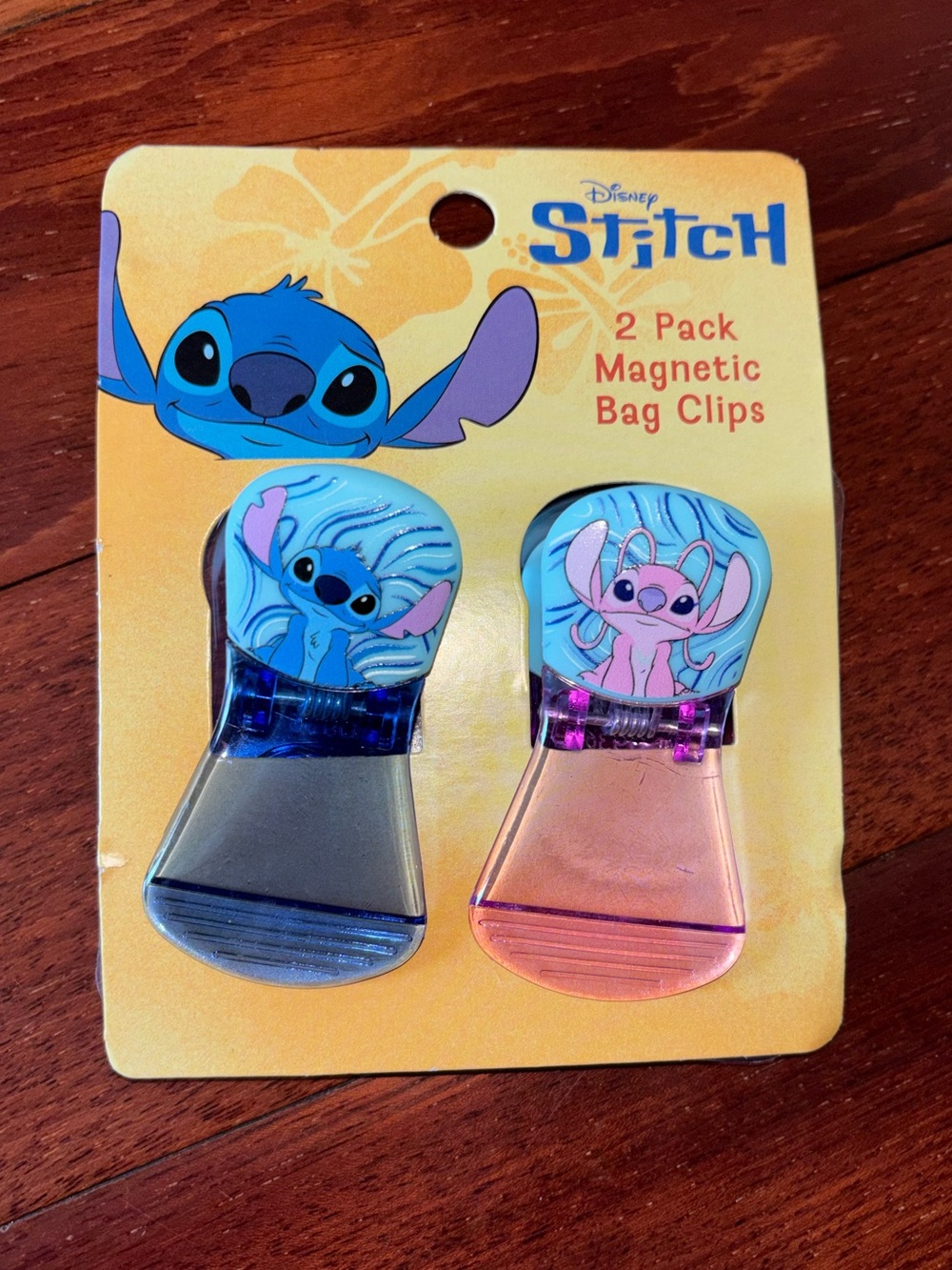 Disney Stitch Magnetic Bag Clips - Blue & Pink